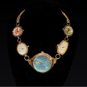 Hand made watch choker necklace.